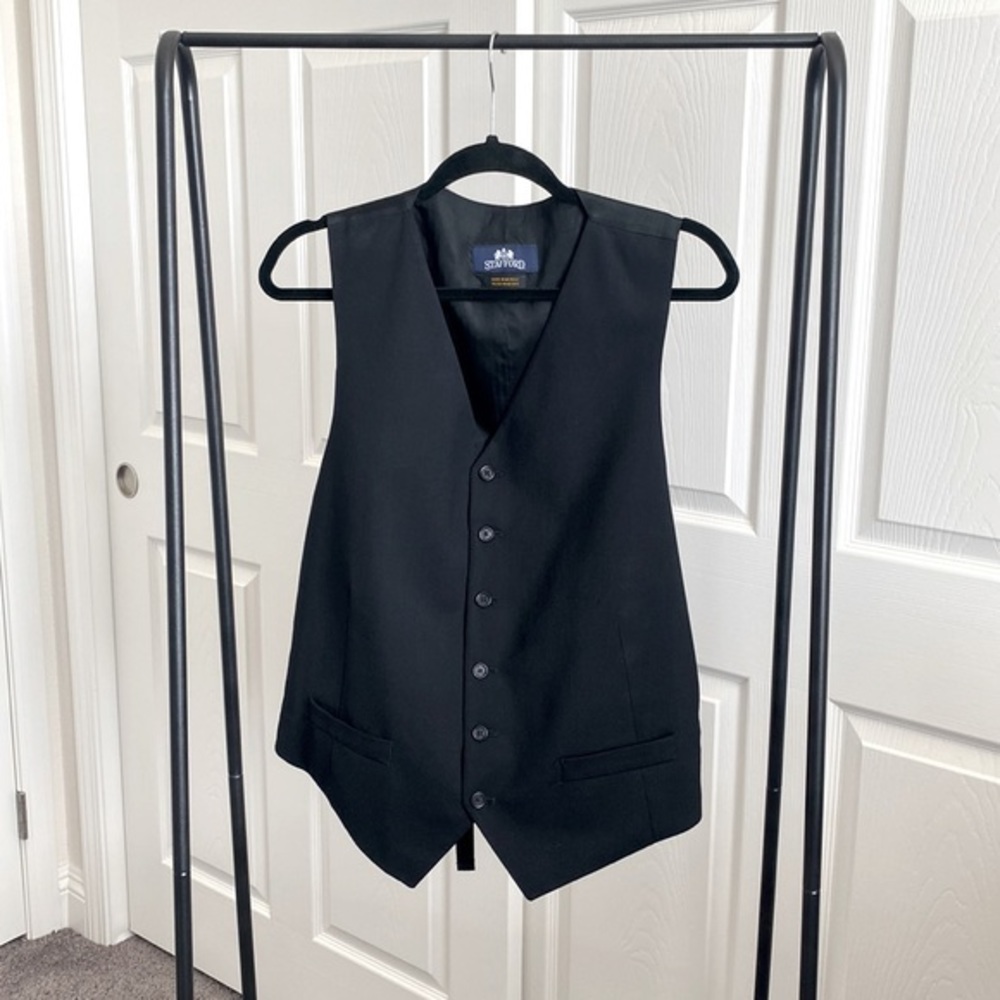 Stafford Black Men's Dress Vest